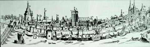 Gezicht op Deventer, 1550